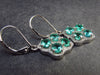 Gem Emerald Faceted Dangle Earrings In Sterling Silver - 23.1 Carats