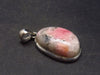 Rare Pink Tugtupite Sterling Silver Pendant From Greenland - 1.4" - 6.5 Grams