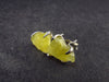 Rare Yellow Brucite Crystal Silver Earrings From Pakistan - 1.24 Grams