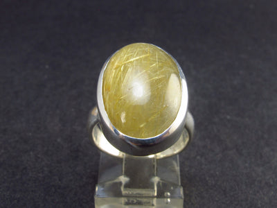 Fine Rutilated Quartz Silver Ring from Brazil - 6.76 Grams - Size 6.5