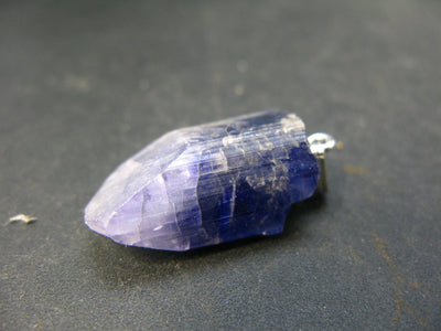 Best Blue Stone to be Discovered in 2,000 Years!! Gem Natural Terminated Purple - Blue Tanzanite Silver Pendant from Tanzania - 38 carat