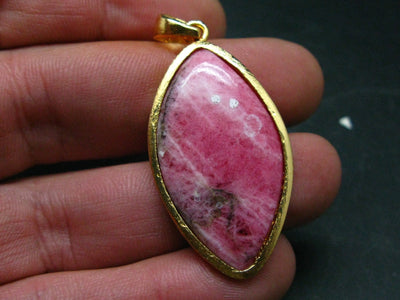 Rare Pink Tugtupite Sterling Silver Pendant From Greenland - 1.9" - 7.94 Grams