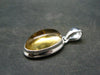 Stone of Success!! Genuine Intense Yellow Citrine Gem Sterling Silver Pendant From Brazil - 1.2" - 4.61 Grams