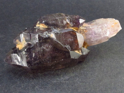 Elestial Amethyst Crystal Sceptered on Thin Stem from Zimbabwe - 75.0 Grams - 3.2"