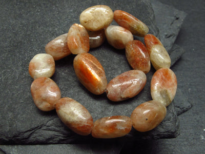Sunstone Genuine Bracelet ~ 7 Inches ~ 10mm Tumbled Beads