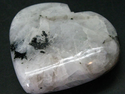 Moonstone Heart from India - 2.3"
