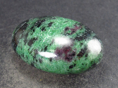 Ruby In Zoisite Tumbled Stone From Tanzania - 1.9" - 65.5 Grams