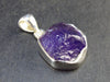 Natural Raw Gemmy Amethyst Crystal Sterling Silver Pendant From Brazil - 1.0" - 3.8 Grams