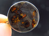 Rare Brahin Meteorite Slice With Olivine Pallasite Silver Pendant from Belarus - 1.2" - 7.76 Grams