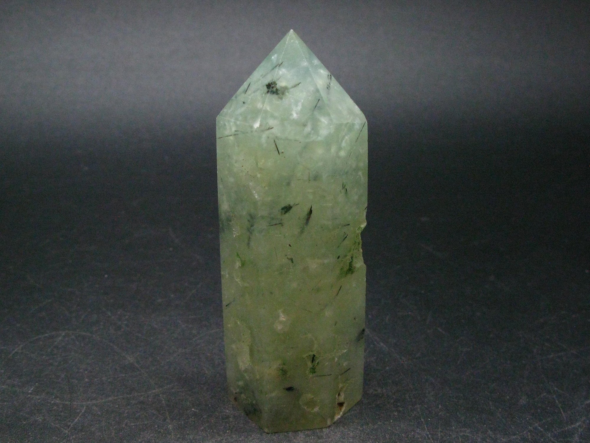 Unusual Green Prehnite Prenite Obelisk from Australia - 2.9