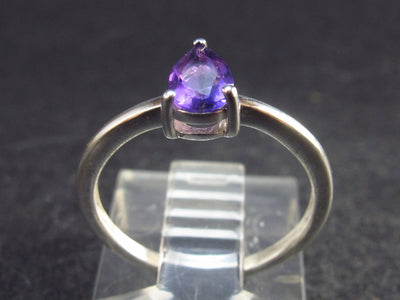 Siberian Amethyst!! Natural Faceted Rich Purple Color Amethyst Sterling Silver Ring - 1.05 Grams - Size 4