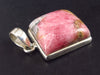 Rare Pink Tugtupite Sterling Silver Pendant From Greenland - 1.3"