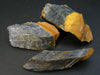 Lot of 3 Large Natural Raw Bluish-Gray Hawk's Eye Stone from Africa