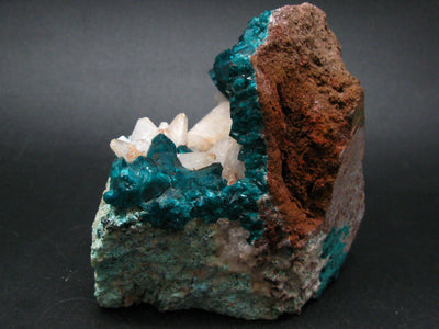 Stunning Dioptase with Calcite Cluster from Congo - 4.2"