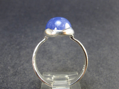 Gem Terminated Blue Tanzanite Silver Ring from Tanzania - 5.35 Grams - Size 9.5