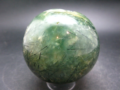 Unusual Green Prehnite Prenite & Epidote Sphere from Mali - 2.8"