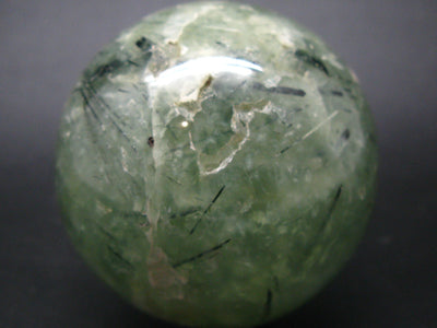 Unusual Green Prehnite Prenite & Epidote Sphere from Mali - 2.4"