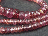 Gem Faceted Purplish Red Garnet Rhodolite Silver Necklace from Zimbabwe - 18" - 19.8 Grams
