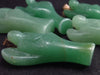 Lot of 5 Natural Green Aventurine Carved Angel Pendants From India