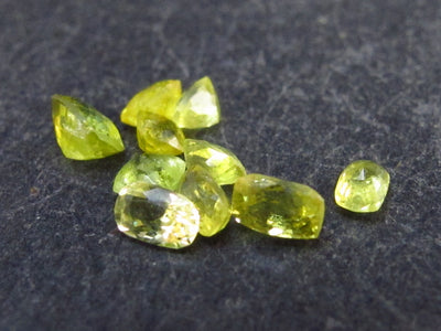 Lot of 10 Chrysoberyl Cut Facetted Gems From Brazil - 2.0 Carats