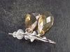 Stunning Natural Faceted Drop Shape Ametrine Crystal Silver Earrings - 1.2" - 2.69 Grams