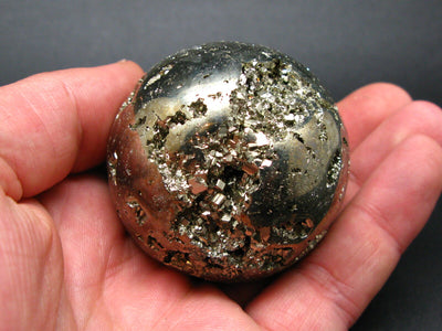 Pyrite Crystallized Sphere From Peru - 2.0"