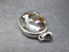 Rare Brahin Meteorite Slice With Olivine Pallasite Silver Pendant from Belarus - 1.2" - 5.08 Grams