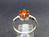 Faceted Orange Kyanite Crystal Silver Ring From Brazil - 2.65 Grams - Size 9.25