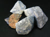Lot of 5 Natural Rough Unheated Blue Quartz Stones from Brazil