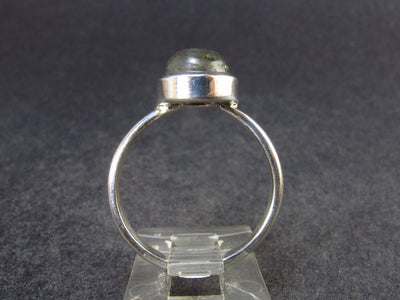 Labradorite Cabochon Silver Ring From Madagascar - 3.90 Grams - Size 8.5