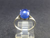 Terminated Blue Tanzanite Cabochon Silver Ring from Tanzania - 1.88 Grams - Size 6.25