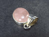 Symbol of Love and Beauty!! Natural Rose Quartz Pendant In 925 Silver From Brazil - 1.4" - 6.7 Grams