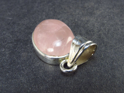 Symbol of Love and Beauty!! Natural Rose Quartz Pendant In 925 Silver From Brazil - 1.4" - 6.7 Grams