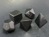 Shungite Polished 5 Piece Geometry Set From Russia