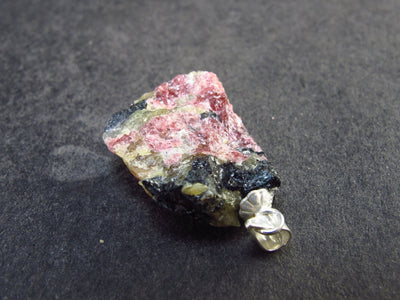 Rare Red Eudialyte Silver Pendant from Quebec, Canada - 1.0" - 3.3 Grams