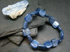 Blue Kyanite Genuine Bracelet ~ 7 Inches ~ 12mm Squared Beads