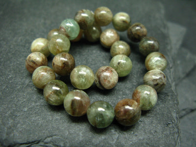 Green Kyanite Genuine Bracelet ~ 7 Inches ~ 8mm Round Beads