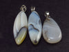 Lot of 3 Natural Agate Pendant from Madagascar