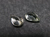 Pair of Golden Facetted Herderite Cut Gems From Brazil - 0.80 Carats