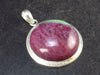Ruby In Zoisite Silver Pendant from India - 1.2" - 7.4 Grams