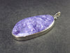 Lilac Stone!!! Stunning Silky Charoite Sterling Silver Pendant From Russia - 2.4" - 16.8 Grams