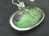 Ruby In Zoisite Silver Pendant with Silver Chain from India - 1.6" - 14.8 Grams