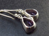 Orchid St. Valentine Gem!! Drop Shaped Facetted Natural Amethyst 925 Sterling Silver Drop Earrings - 1.1" - 3.7 Grams