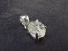 Fine Natural Herkimer Diamond Silver Pendant From New York - 0.7" - 1.77 Grams