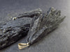Lot of 5 Black Kyanite Crystal Pendants From Brazil