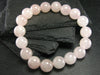 Rose Quartz Genuine Bracelet ~ 7 Inches ~ 12mm Round Beads