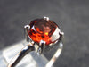 Natural Round Faceted Red Garnet Sterling Silver Ring - Size 5.25 - 1.17 Grams