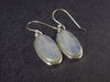 Cabochon Natural Moonstone 925 Sterling Silver Drop Earrings - 1.3" - 4.36 Grams