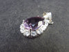 Genuine Rich Purple Faceted Teardrop Amethyst Sterling Silver Pendant From Brazil - 1.1" - 3.10 Grams