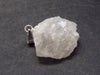 Large Raw Rare Natrolite Crystal Silver Pendant From Russia - 0.9" - 2.8 Grams